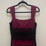 JAX Burgundy and Black Tiered Dress Photo 7