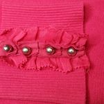 White House | Black Market Pink Cardigan Sweater W/ Ruffled Buttoned Size M Photo 6