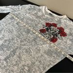 Rock & Roll Cowgirl  Burnout Rose Rhinestone long sleeve Top, white size XXL Photo 6