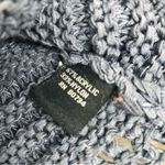 BCBGMAXAZRIA Blue Open Weave Tunic Sweater Long Sleeve Semi Sheer Size Large Photo 7