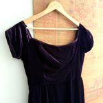 BCBG Max Azria Kerry Velvet Off Shoulder Plum Sheath Dress Photo 3