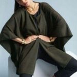 CAbi majestic wrap poncho brown soft cotton no scarf one size fits most Photo 1