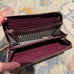 Kate Spade Like New!  Cameron Street Lacey Saffiano Leather Wallet Deep Plum Photo 6