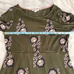 Boden Olive Green Floral Print Three Quarter Sleeve Tunic Dress Size 10P Photo 8
