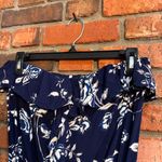 Angie  womens floral strapless ruffle rompers blue M Photo 2