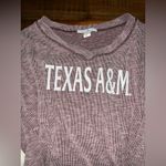 Texas A&M Women’s Long Sleeve Top L Flying Colors Tie Knot Maroon Made USA Size L Photo 2