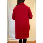 ZARA  Double Breast Fuzzy Red Peacoat Sz XS Photo 6