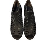 Paul Green  Black Suede Peep toe ankle bootie heels stacked platform,Size 4.5 NWB Photo 2