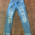 BLANK NYC  destroyed distressed cuffed size 24 normcore jeans Photo 0