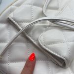 Forever 21 Faux Leather White Gold Backpack Handbag Purse Photo 6