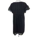 Entro  Black Babydoll Dress with Swiss Dot Pattern Size Small Black Mini Dress Photo 1