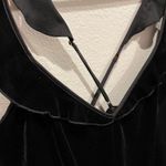 Victoria's Secret Velvet Frill Sleeve Black Romper Photo 5