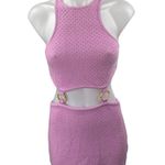 Lovers + Friends  Francesca Pink Knit Racerback Cutout Mini Bodycon Dress Sz S Photo 1