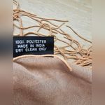 Cejon Taupe Wide Neck Scarf Wrap Sheer With Tassels Tan Photo 4