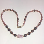 Vintage Glass Beaded Burgundy Dark Purple Beaded Boho Necklace Photo 6