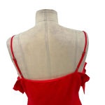 Abercrombie & Fitch Dress Sheath Tie Off the Shoulder Linen Blend Red Size 4 Photo 10