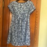 Vintage La Belle Navy and Light Blue Floral Dress Size M Photo 4