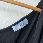 Aliette Black Ruched Bodycon Cut Out Mock Neck Long Sleeve Mini Dress Size 4 Black Photo 5