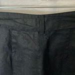 Nicole Miller : Black, Linen Tie-Waist Shorts- 6 Photo 9