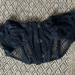 Urban Outfitters  OU Black Lace Corset Bustier Top Size Medium Photo 0