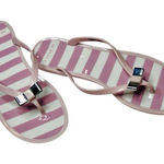 Coach  Landon Jelly Flip Flops Summer Cruise Pink Striped 9B/39 Vacation Yuppie‎ Photo 0