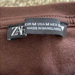 Zara Brown Fitted Long Sleeve Size M Photo 1