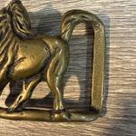 Trinity Buckle Co. Solid Brass Vintage Horse Stallion Belt Buckle Gold Photo 4