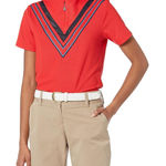 NWOT Greg Norman Women's Size‎ L Golf Brave Zip Polo Red Outdoor Sports Hiking Size L Photo 0