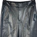 INC International Concepts SZ 10 Faux Leather Ankle Pants Shiny Black Hi Photo 1