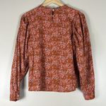 Universal Threads Universal Thread Blouse Women S Rust Floral Boho Cottagecore Puff Sleeve Prairie Photo 3