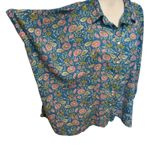 Natural Life One Size Kelly Oversized Cotton Button Down Multi Floral Print Photo 4