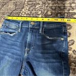 frame denim  Women’s 24 Dunes Blue Wash Le High Rise Raw Edge Fray Skinny Jeans Photo 10