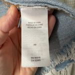 Lucky Brand  distressed cotton denim raw hem Western snap shirt women's XS Photo 2