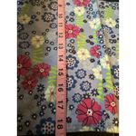 Dickies  Cotton V Neck Scrub Top Small Purple Pink Flowers Medical Vet Uniform Photo 4