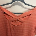 Talbots T by Casual Pullover Dress Orange Stripe Stretch UPF 50+ Cross Back 1X Photo 4