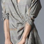 Hayden Harnett Arbus Silk Wrap Dress‎ in Grey Multi Size Small Gray Photo 0