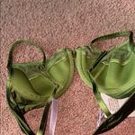 Fenty Beauty Green and Black Underwire Bra with Lace Overlay Size undefined Photo 7