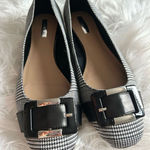 Tahari   Black & White Glen Plaid rounded Heels flats office heels  Size 8 Photo 0