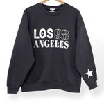 Orange Kiss  Crewneck Sweatshirt Women M Terry Embroidered Los Angeles 98 Grey Photo 0