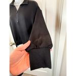 Lou & grey NWT Signature Soft Plush Quarter Zip Sweatshirt Black Small Lounge S Photo 5