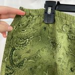 Laura Scott Vintage green floral paisley stretch pull on midi casual skirt XL Photo 1