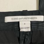 Diane Von Furstenberg  Pants Black Staple Career Textured Look Size 4 Photo 3