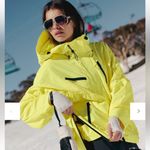 Free People  Peak To Peak Popover Jacket in sour citrus combo Photo 3