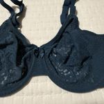 Wacoal  Teal Blue Deep Sea 34DD Halo Lace Unlined Bra Wire 851205 Convertible Photo 6