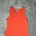 Chico's  Dress Women 4/6 Coral Orange Tank Dress Midi Preppy Basic Casual Everyday Photo 4