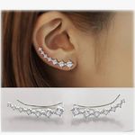 Womens cartilage 7 crystals ear cuffs hoop climber /new Photo 1