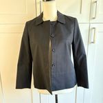 Theory  Women's Black Blazer Jacket Size 6 Tailored Fit Cropped Photo 5
