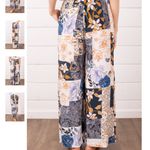 Johnny Was The Polaris Easy Pants in Blue Multi sz Large NWT Photo 3