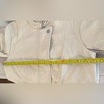 Free People Cool & Clean Vegan Leather Moto Jacket Cream Size 6 Wool Blend Photo 8