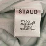 STAUD Women’s Paisley Carolina Dress Green White Paisley Print Sz 2 Photo 7